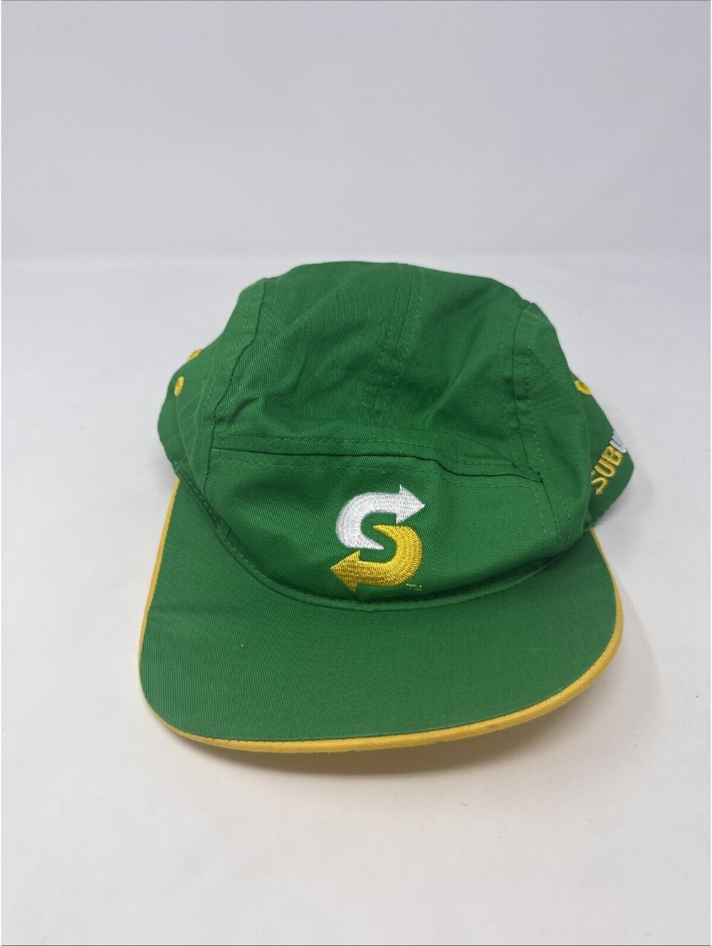 Subway Crew Hat Green Official 5 Panel Snapback Cap Fast Food Hat  NEW!